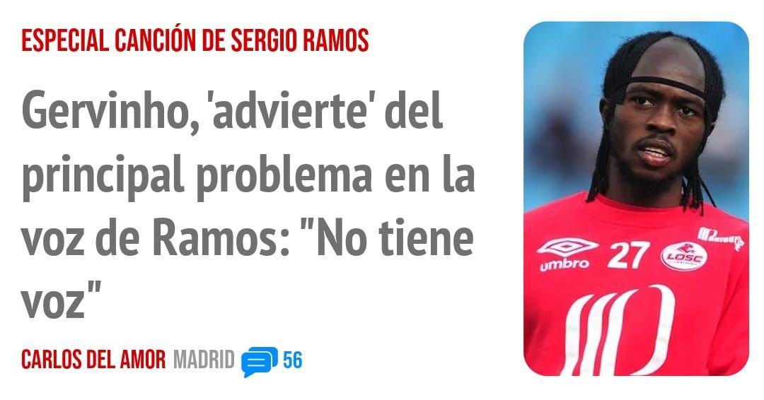 ESPECIAL CANCIÓN DE SERGIO RAMOS. Gervinho, 'advierte' del principal problema en la voz de Ramos: "No tiene voz"