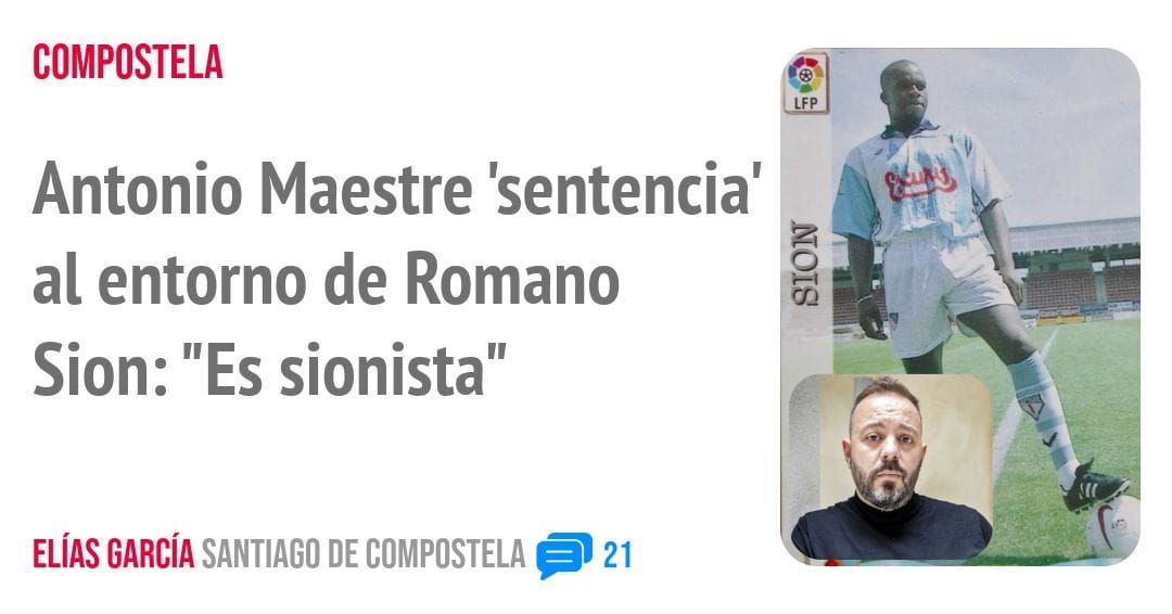 COMPOSTELA. Antonio Maestre 'sentencia' al entorno de Romano Sion: "Es sionista"