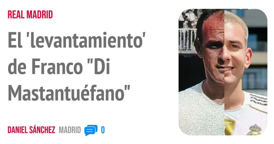 REAL MADRID. El 'levantamiento' de Franco "Di Mastantuéfano"