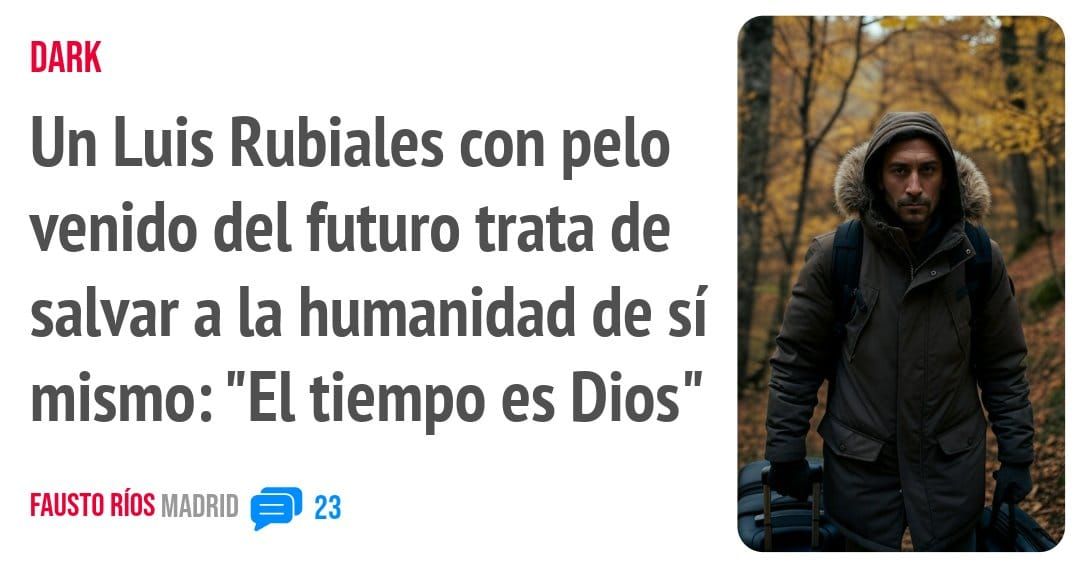 DARK. Un Luis Rubiales con pelo venido del futuro trata de salvar a la humanidad de sí mismo: "El tiempo es Dios"