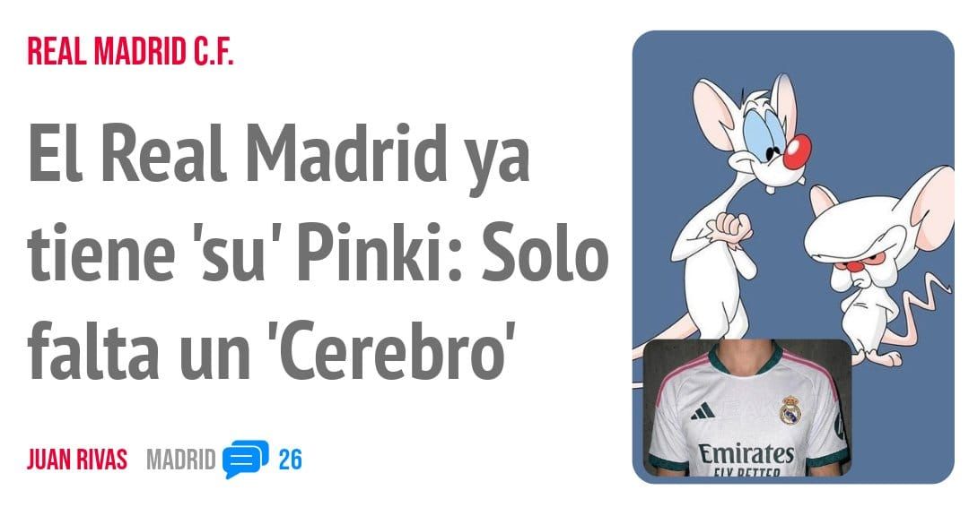REAL MADRID C.F.. El Real Madrid ya tiene 'su' Pinki: Solo falta un 'Cerebro'
