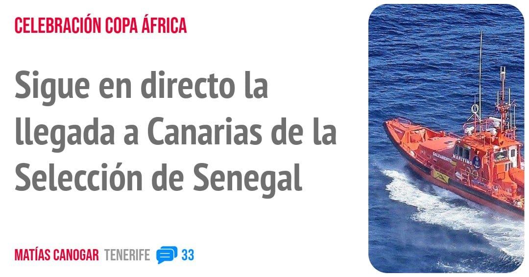 CELEBRACIÓN COPA ÁFRICA. Sigue en directo la llegada a Canarias de la Selección de Senegal