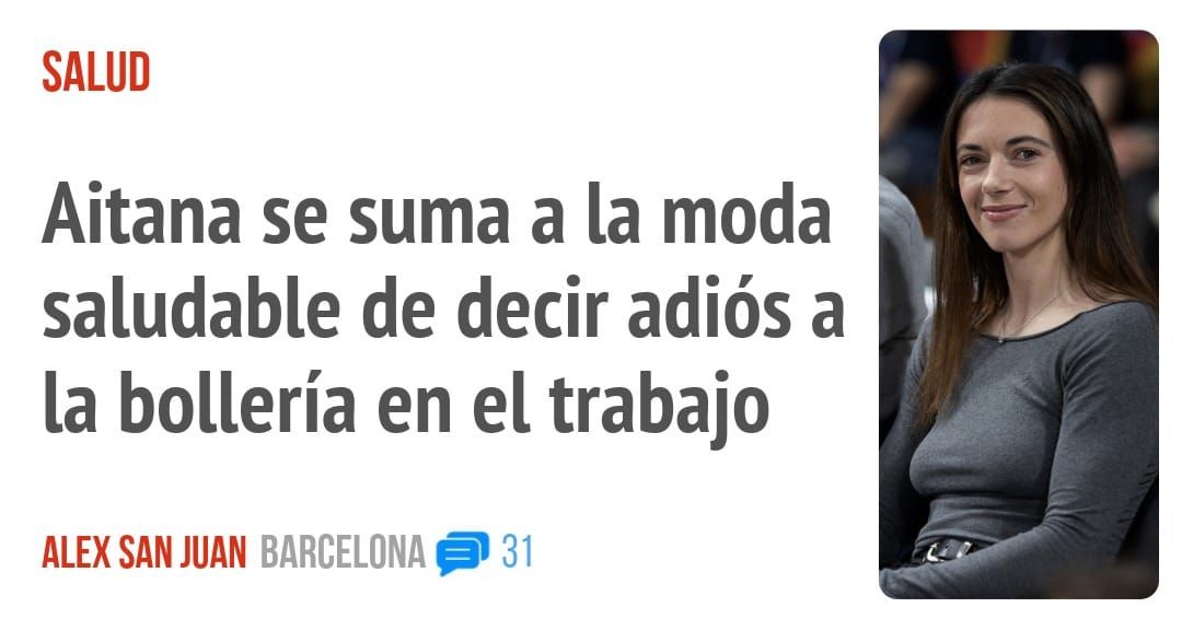 SALUD. Aitana se suma a la moda saludable de decir adiós a la bollería en el trabajo