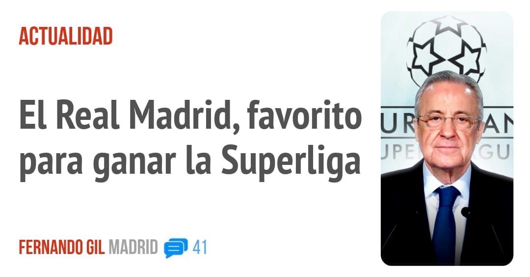 ACTUALIDAD. El Real Madrid, favorito para ganar la Superliga