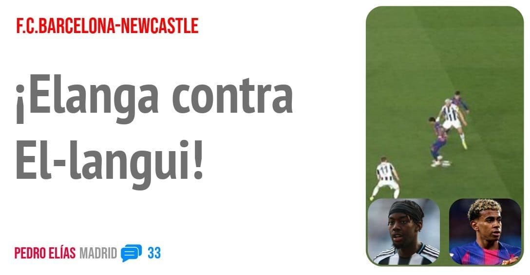 F.C.BARCELONA-NEWCASTLE. iElanga contra El-langui!