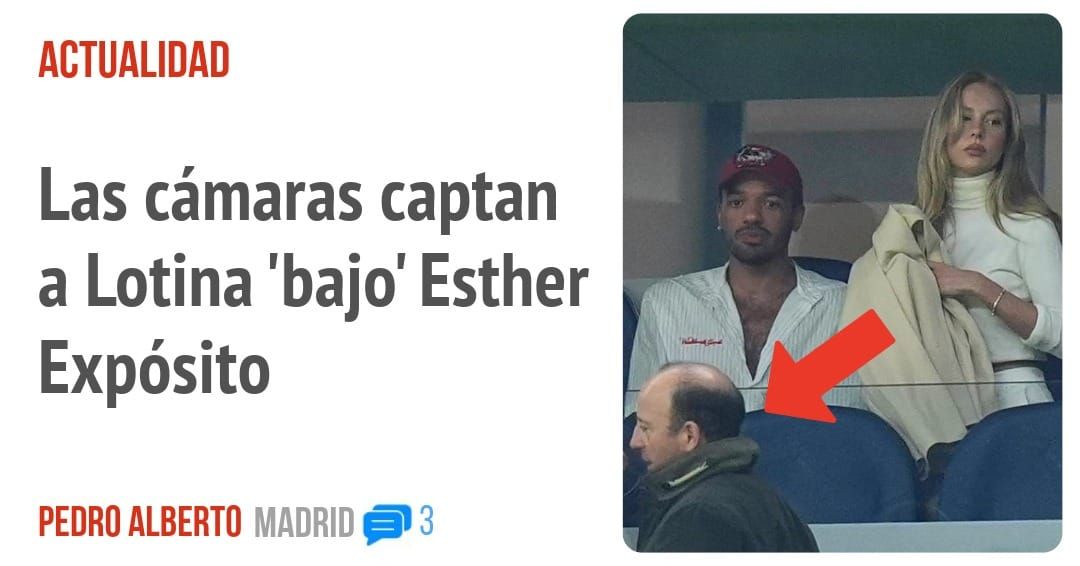 ACTUALIDAD. Las cámaras captan a Lotina 'bajo' Esther Expósito