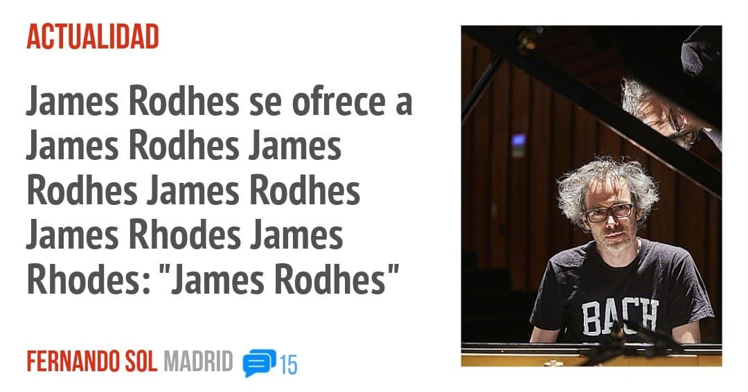 ACTUALIDAD. James Rodhes se ofrece a James Rodhes James Rodhes James Rodhes James Rhodes James Rhodes: "James Rodhes"