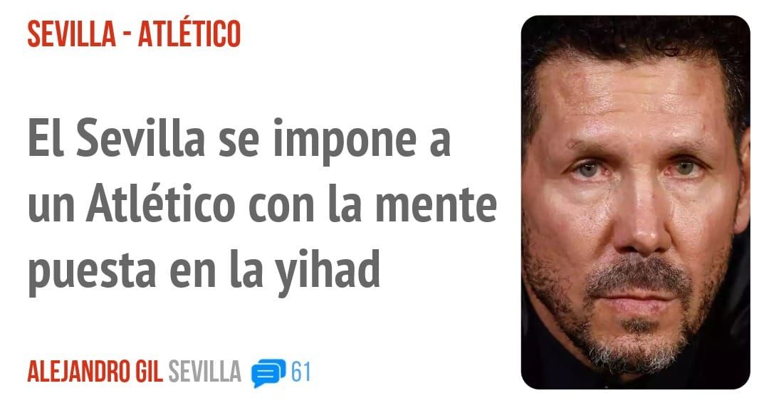 SEVILLA - ATLÉTICO. El Sevilla se impone a un Atlético con la mente puesta en la yihad