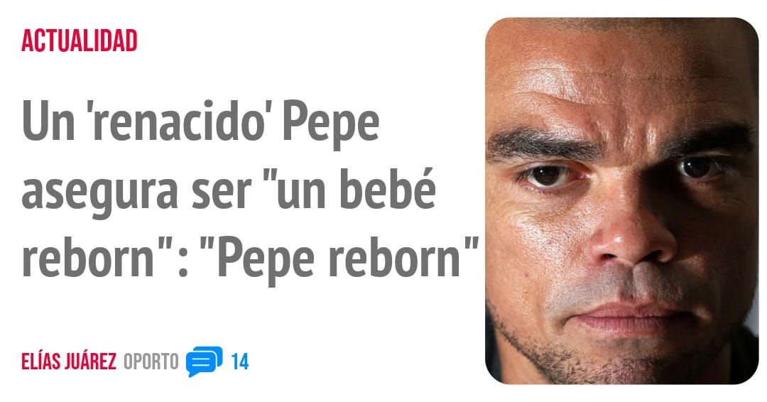 ACTUALIDAD. Un 'renacido' Pepe asegura ser "un bebé reborn": "Pepe reborn"