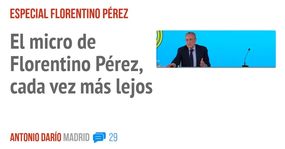 ESPECIAL FLORENTINO PÉREZ. El micro de Florentino Pérez, cada vez más lejos