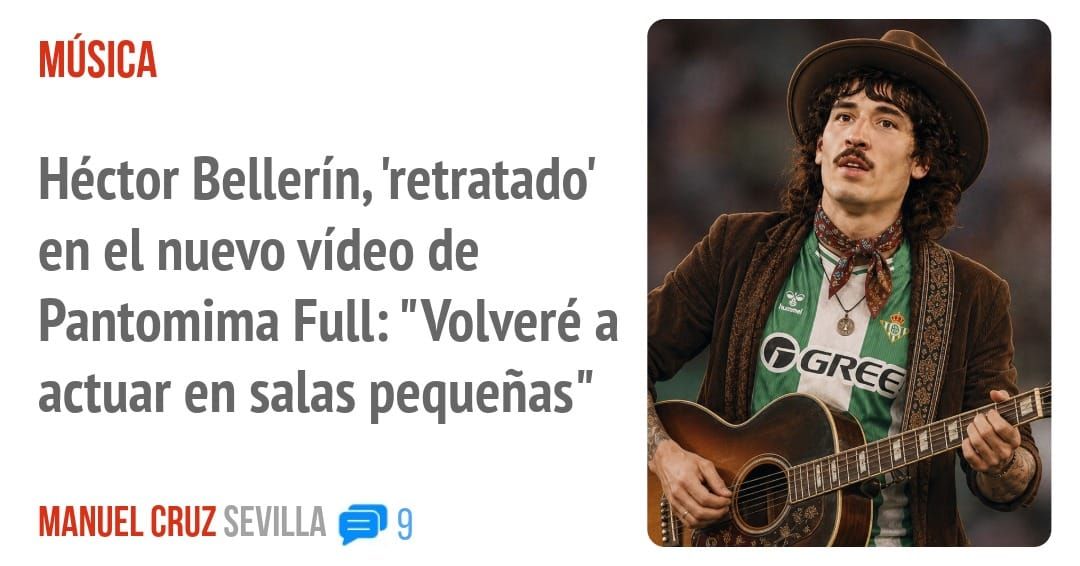 Héctor Bellerín, 'retratado' en el nuevo vídeo de Pantomima Full: "Volveré a actuar en salas pequeñas"