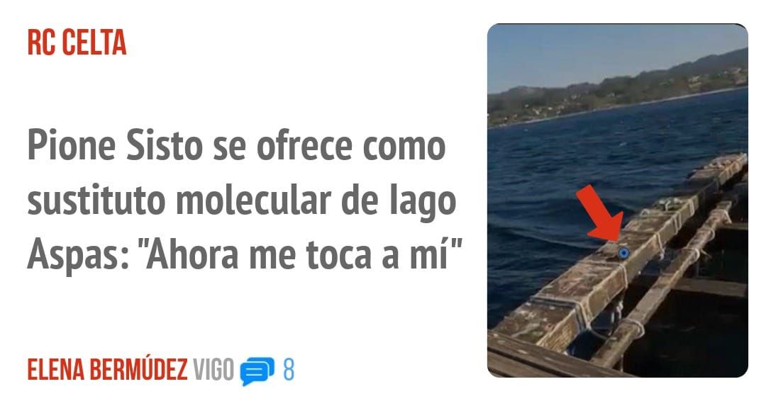 RC CELTA. Pione Sisto se ofrece como sustituto molecular de lago Aspas: "Ahora me toca a mí"
