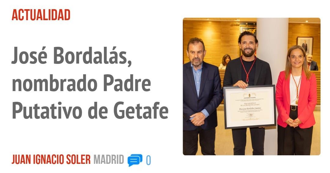 ACTUALIDAD. José Bordalás, nombrado Padre Putativo de Getafe