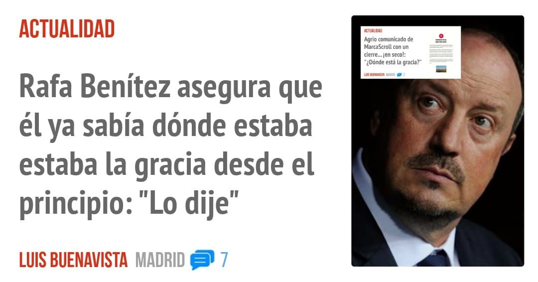 ACTUALIDAD. Rafa Benítez asegura que él ya sabía dónde estaba estaba la gracia desde el principio: "Lo due