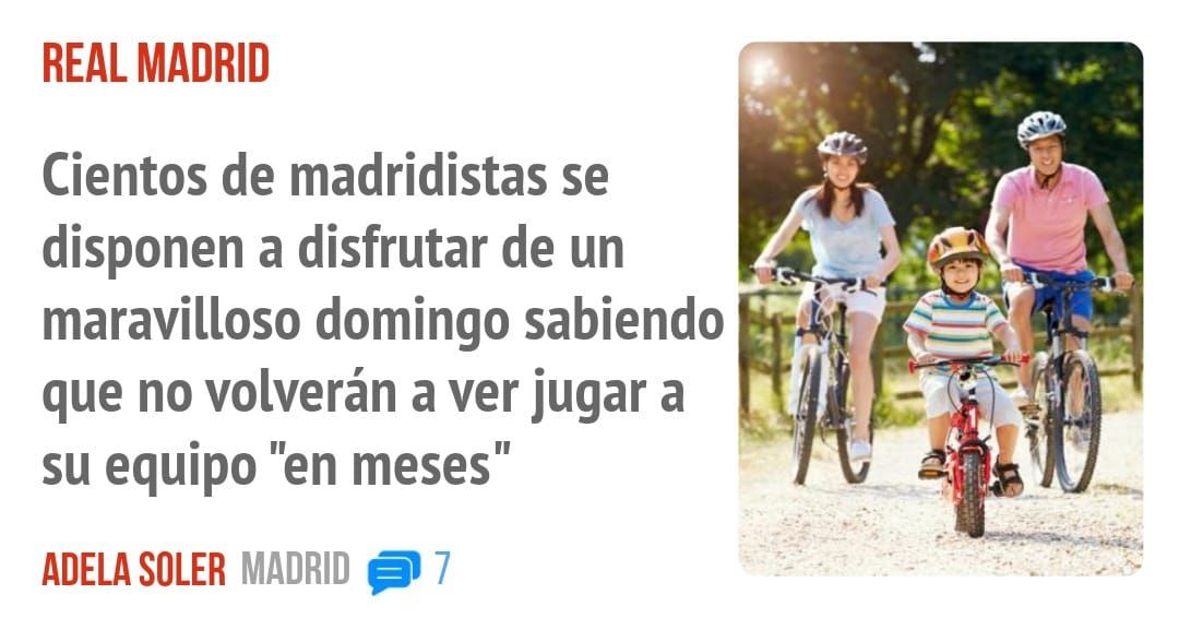 REAL MADRID. Cientos de madridistas se disponen a disfrutar de un maravilloso domingo sabiendo que no volverán a ver jugar a su equipo "en meses"