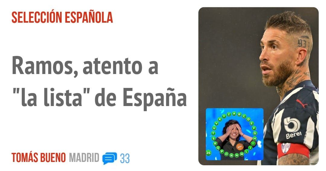 SELECCIÓN ESPAÑOLA. Ramos, atento a "la lista" de España