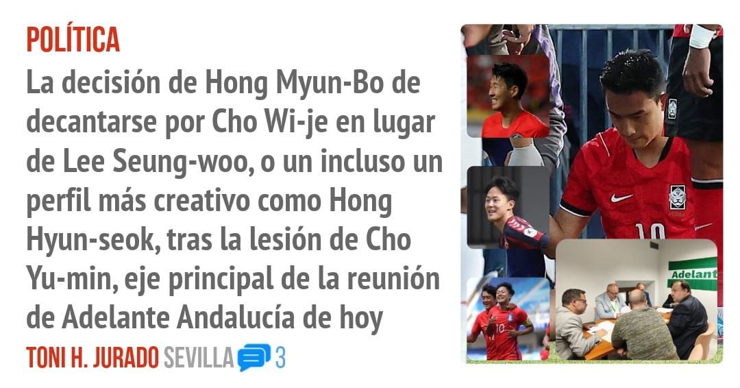POLÍTICA. La decisión de Hong Myun-Bo de decantarse por Cho Wi-je en lugar de Lee Seung-woo, o un incluso un perfil más creativo como Hong Hyun-seok, tras la lesión de Cho Yu-min, eje princi