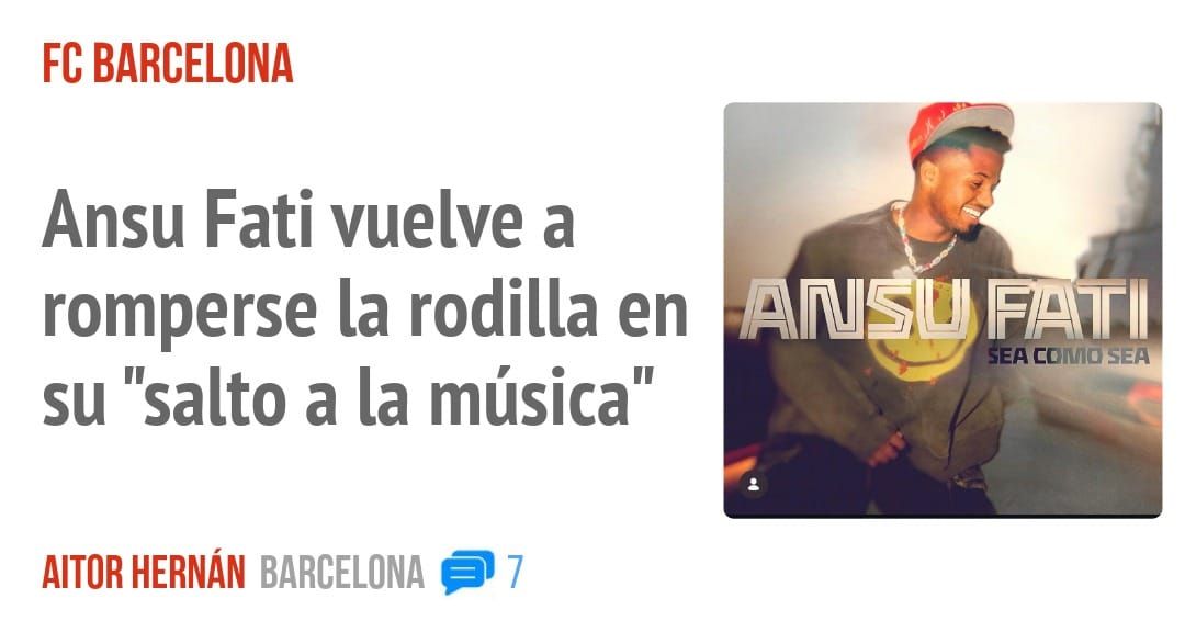 FC BARCELONA. Ansu Fati vuelve a romperse la rodilla en su "salto a la música"