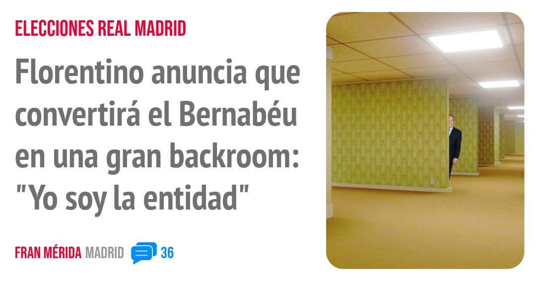 ELECCIONES REAL MADRID. Florentino anuncia que convertirá el Bernabéu en una gran backroom: "Yo soy la entidad"