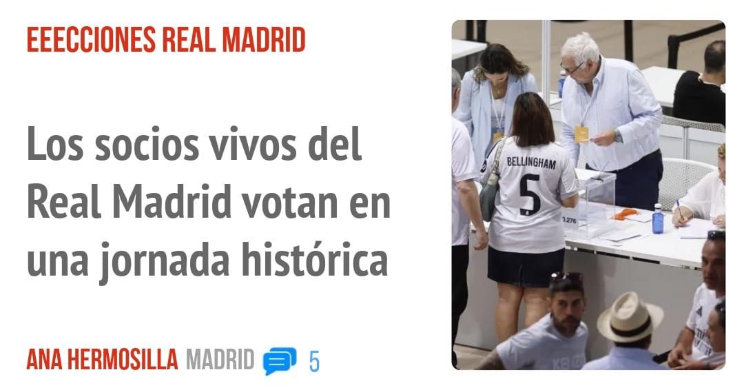 EEECCIONES REAL MADRID. Los socios vivos del Real Madrid votan en una jornada histórica