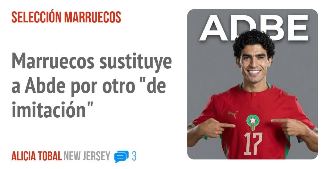 SELECCIÓN MARRUECOS. Marruecos sustituye a Abde por otro "de imitación"