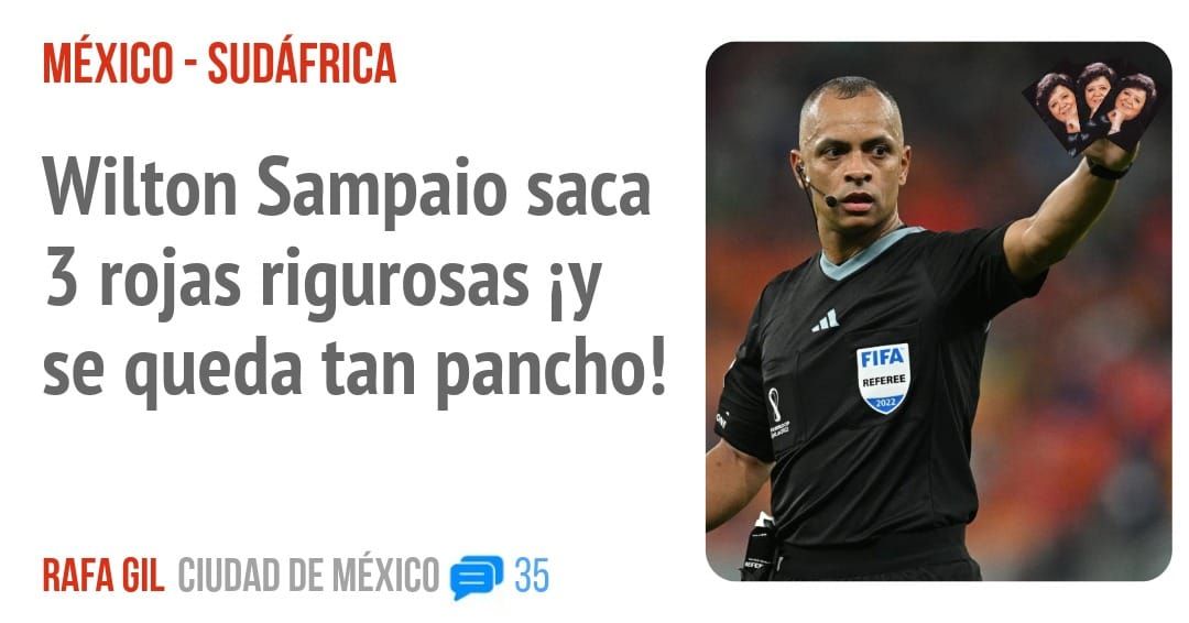 Wilton Sampaio saca 3 rojas rigurosas se queda tan pancho!