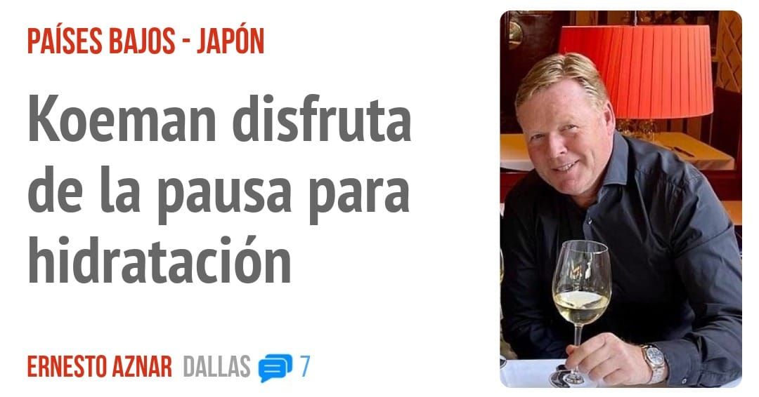 PAÍSES BAJOS - JAPÓN. Koeman disfruta de la pausa para hidratación