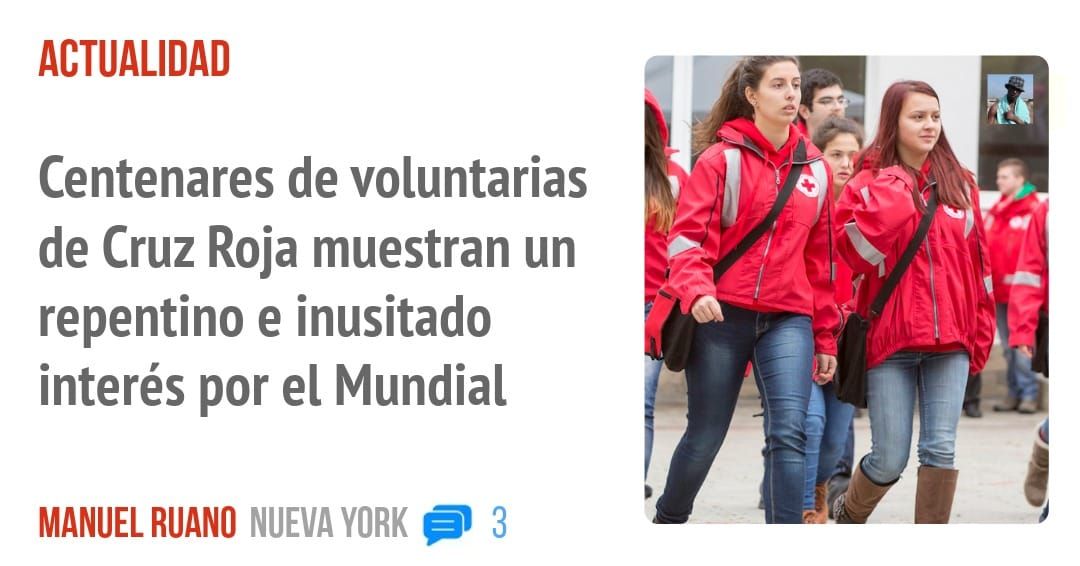 ACTUALIDAD. Centenares de voluntarias de Cruz Roja muestran un repentino e inusitado interés por el Mundial