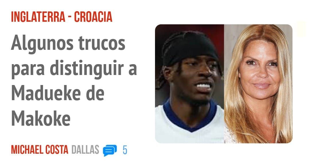 INGLATERRA - CROACIA. Algunos trucos para distinguir a Madueke de Makoke