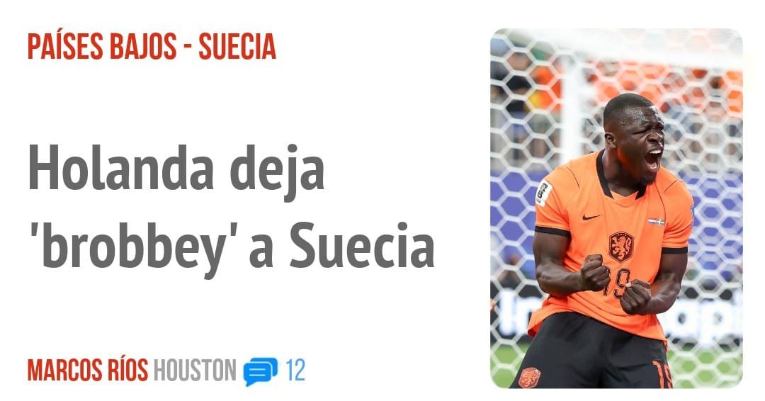 PAÍSES BAJOS - SUECIA. Holanda deja 'brobbey' a Suecia
