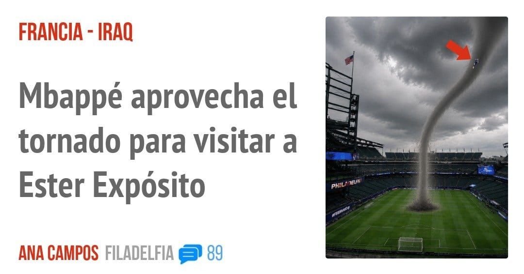 FRANCIA -. Mbappé aprovecha el tornado para visitar a Ester Expósito