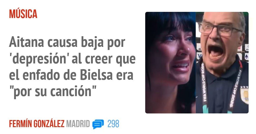 Aitana causa baja por 'depresión' al creer que el enfado de Bielsa era "por su canción"