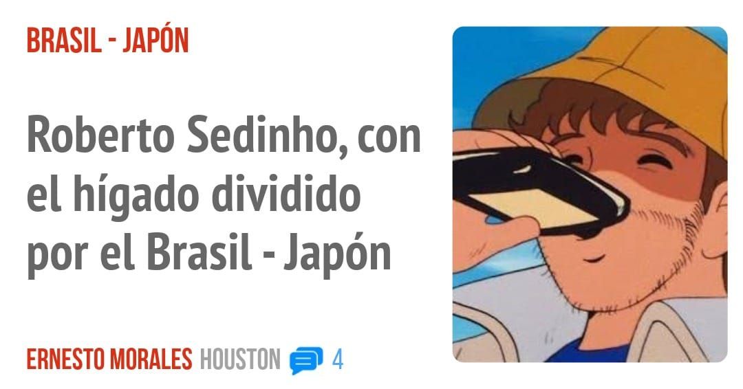 BRASIL - JAPÓN. Roberto Sedinho, con el hígado dividido por el Brasil - Japón