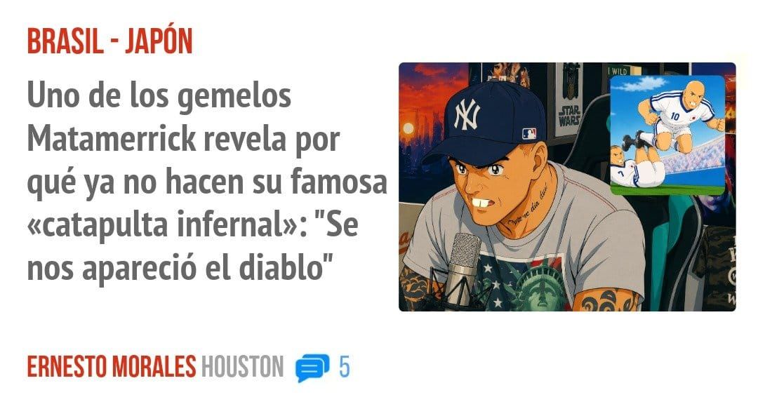 BRASIL - JAPÓN. Uno de los gemelos Matamerrick revela por qué ya no hacen su famosa «catapulta infernal»: "Se nos apareció el diablo"