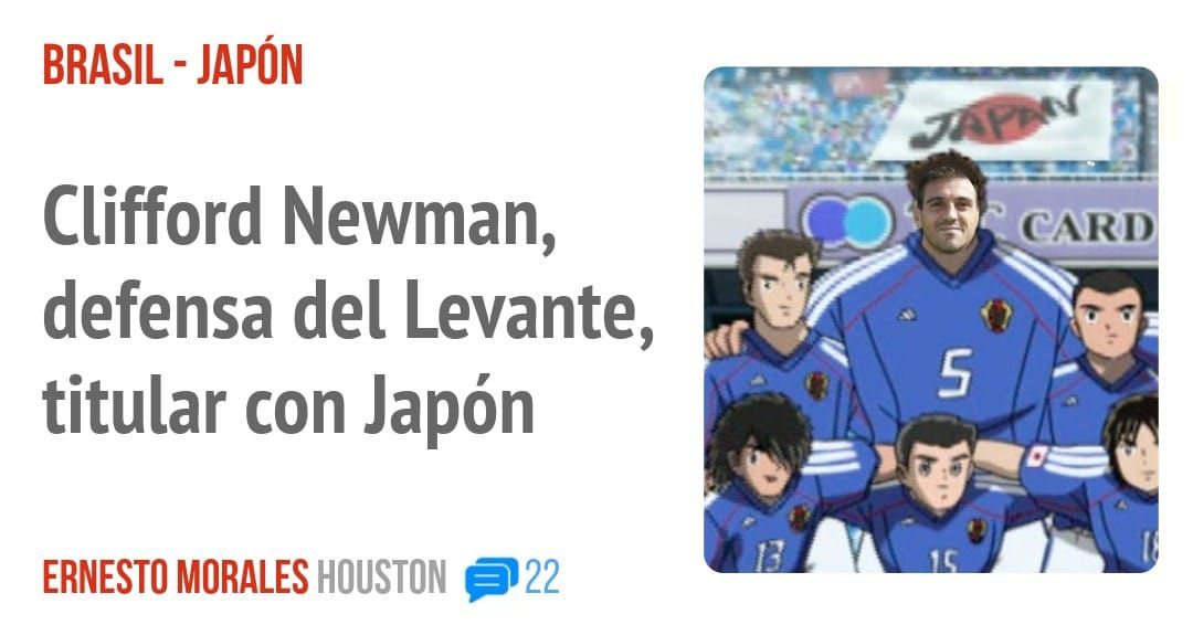 BRASIL - JAPÓN. Clifford Newman, defensa del Levante, titular con Japón