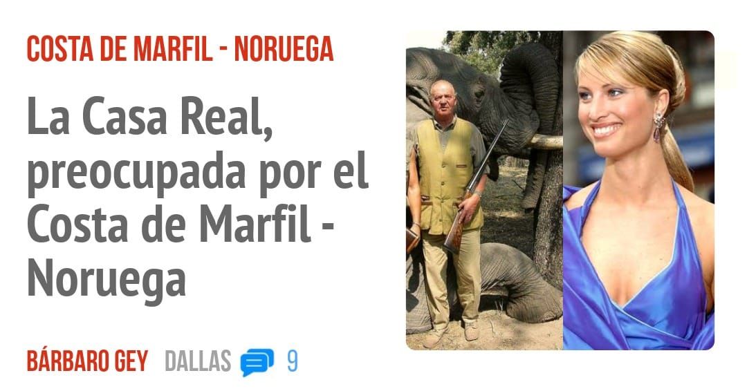 COSTA DE MARFIL - NORUEGA. La Casa Real, preocupada por el Costa de Marfil - Noruega