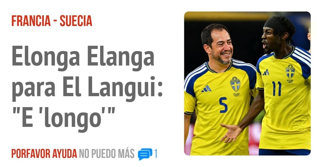 FRANCIA - SUECIA. Elonga Elanga para El Langui: "E 'longo' "