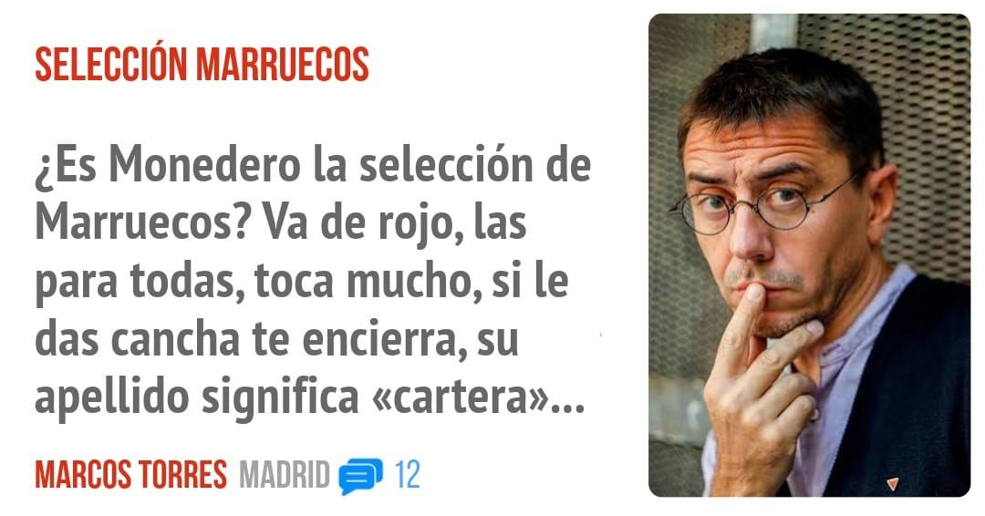 SELECCIÓN MARRUECOS. ¿Es Monedero la selección de Marruecos? Va de rojo, las para todas, toca mucho, si le das cancha te encierra, su apellido significa «cartera»...
