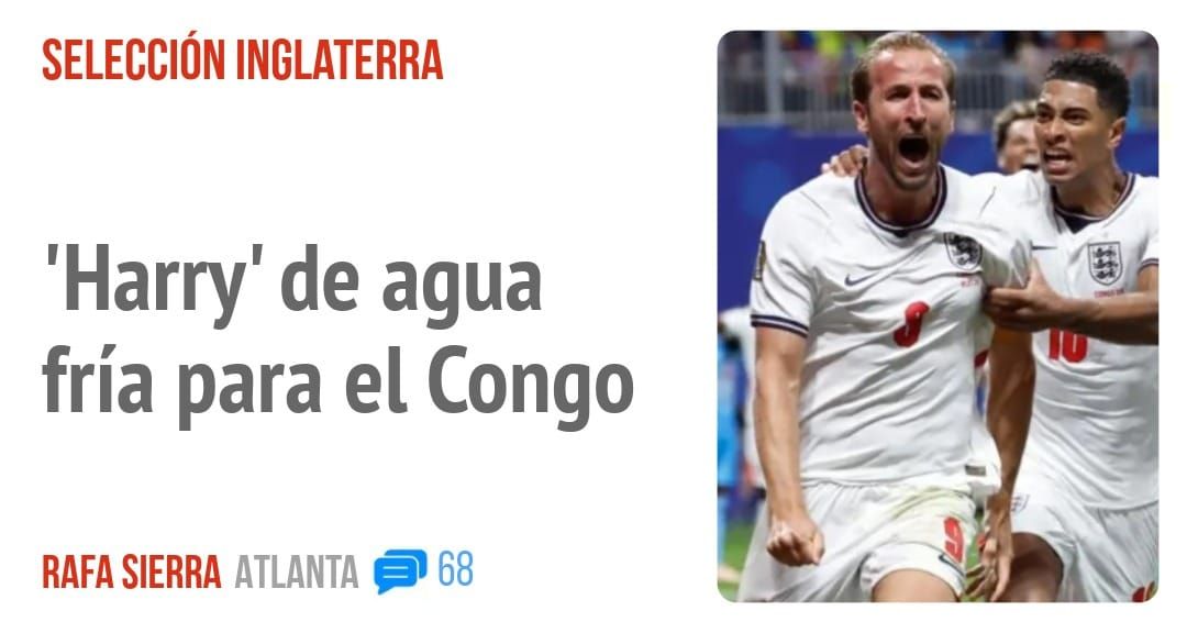SELECCIÓN INGLATERRA. 'Harry' de agua fría para el Congo