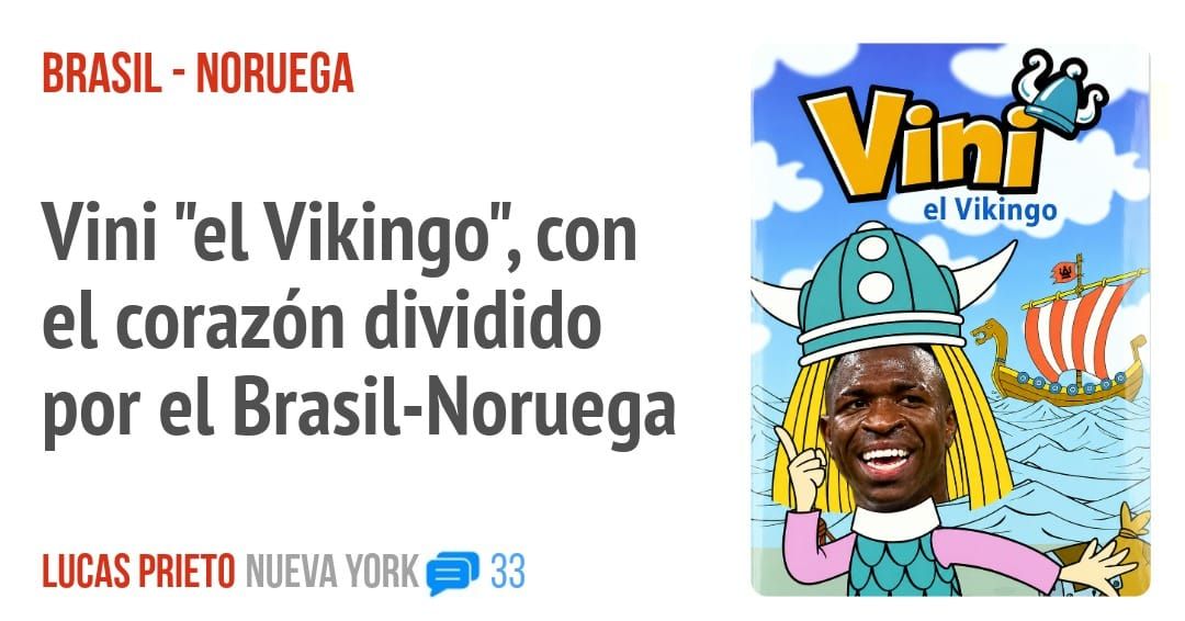BRASIL - NORUEGA. Vini "el Vikingo", con el corazón dividido por el Brasil-Noruega