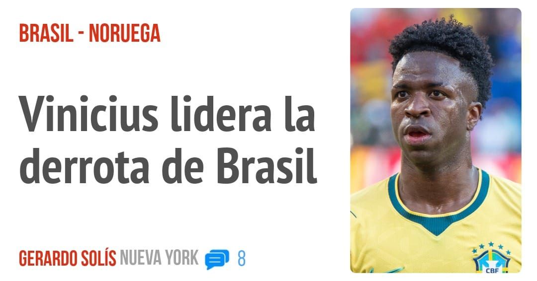 BRASIL - NORUEGA. Vinicius lidera la derrota de Brasil