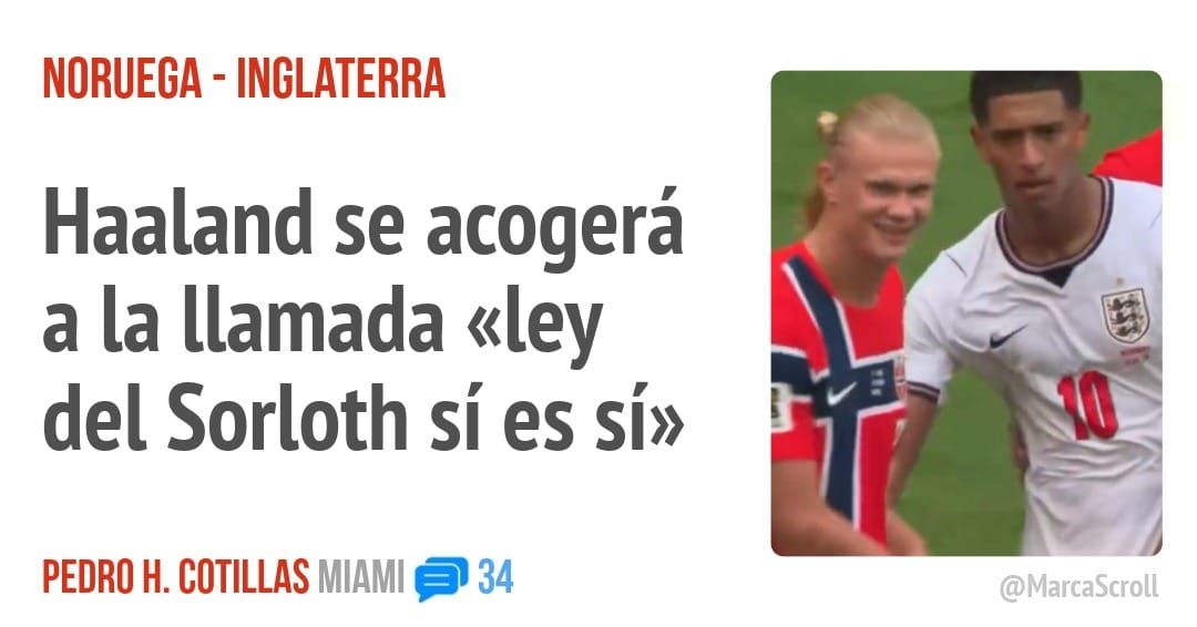 NORUEGA - INGLATERRA. Haaland se acogerá a la llamada «ley del Sorloth sí es sí»