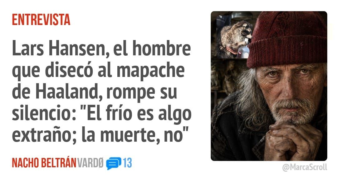 ENTREVISTA. Lars Hansen, el hombre que disecó al mapache de Haaland, rompe su silencio: "El frío es algo extraño; la muerte, no"