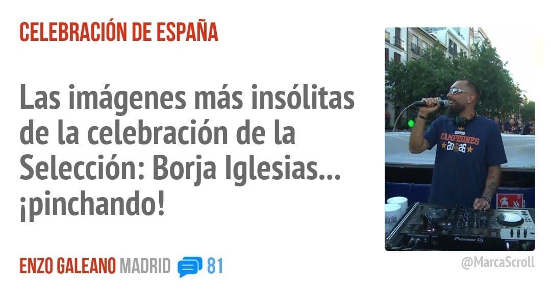CELEBRACIÓN DE ESPAÑA. Las imágenes más insólitas de la celebración de la Selección: Borja Iglesias... ipinchando!