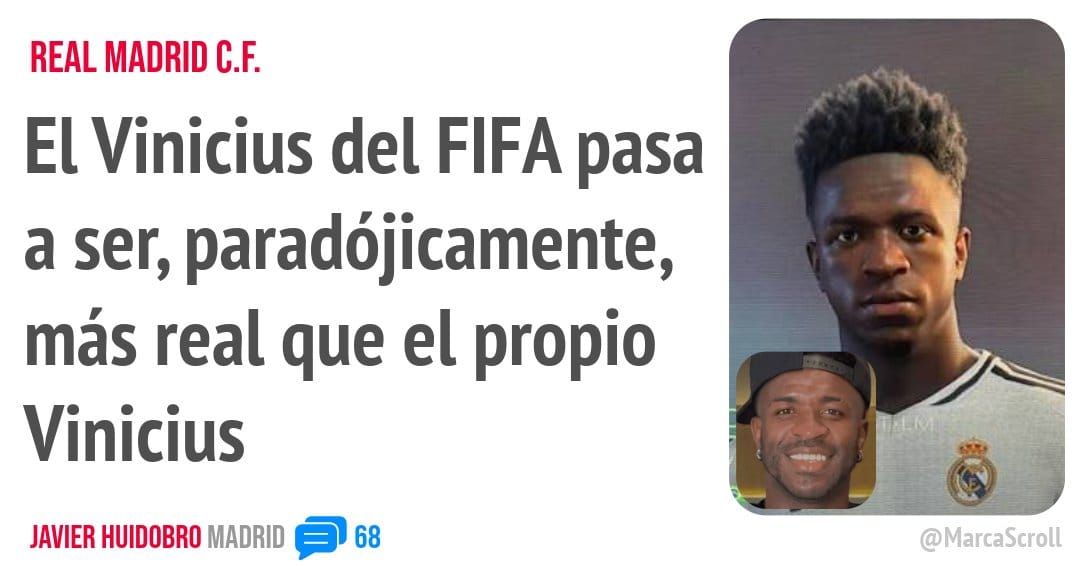 REAL MADRID C.F.. El Vinicius del FIFA pasa a ser, paradójicamente, más real que el propio Vinicius