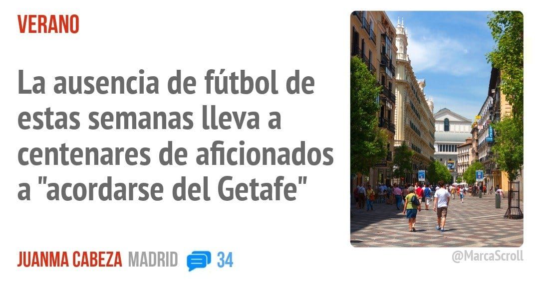 VERANO. La ausencia de fútbol de estas semanas lleva a centenares de aficionados a "acordarse del Getafe"