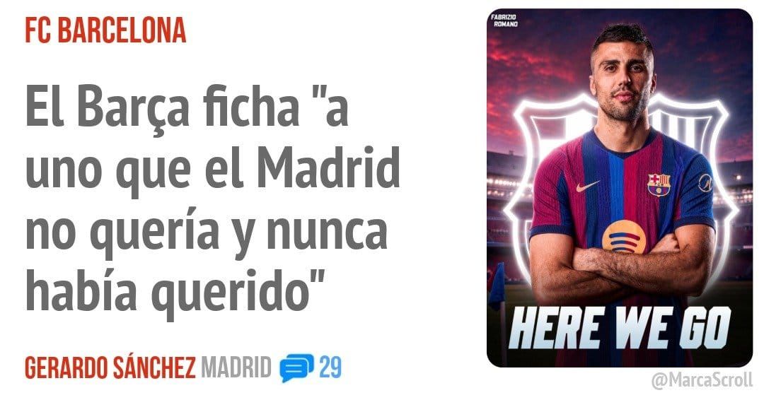 FC BARCELONA. El Barça ficha "a uno que el Madrid no quería y nunca había querido"