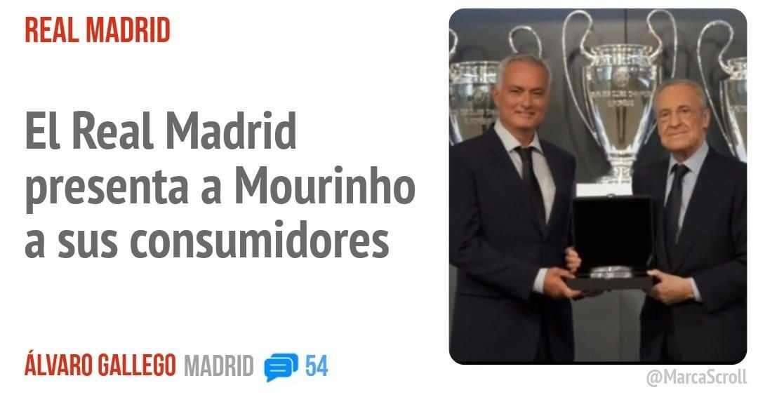 REAL MADRID. El Real Madrid presenta a Mourinho a sus consumidores