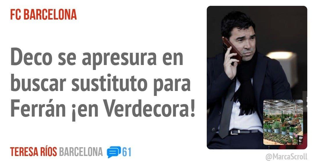 FC BARCELONA. Deco se apresura en buscar sustituto para Ferrán ien Verdecora!