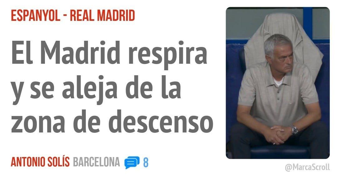 ESPANYOL - REAL MADRID. El Madrid respira y se aleja de la zona de descenso